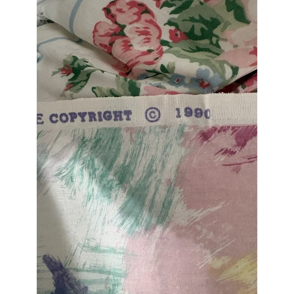 Vintage Chantal Cohamy Riverdale Color Splash 80s Fabric By The‎ Yard 56